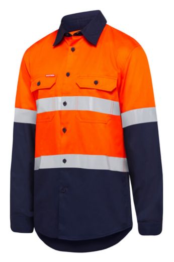 Picture of Hard Yakka DRILLSHIRT VENTED WITH TAPE L/S